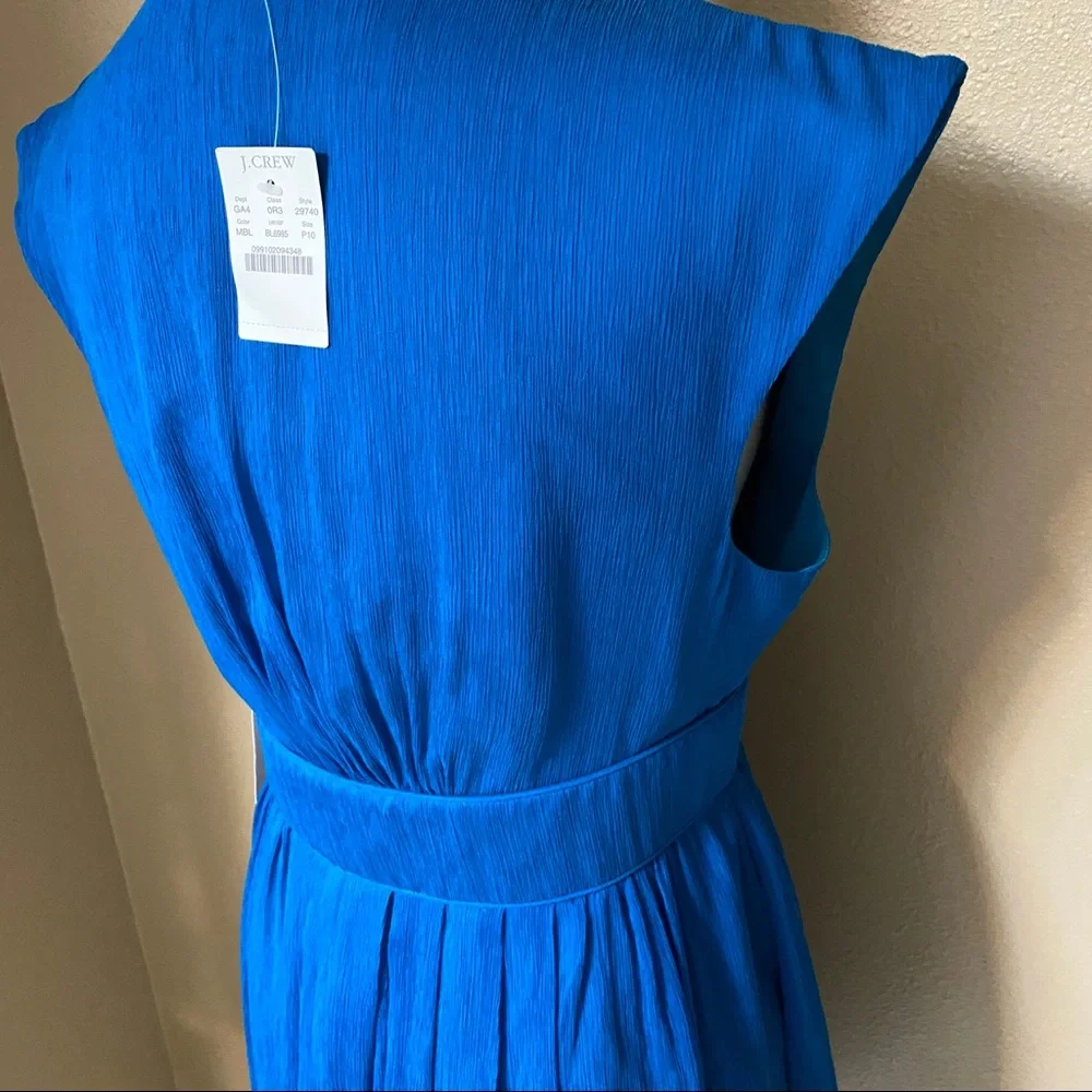 Blue Party Dress J CREW ABIGAIL BLUE SILK CHIFFON NWT PARTY DRESS - Picture 4 of 14